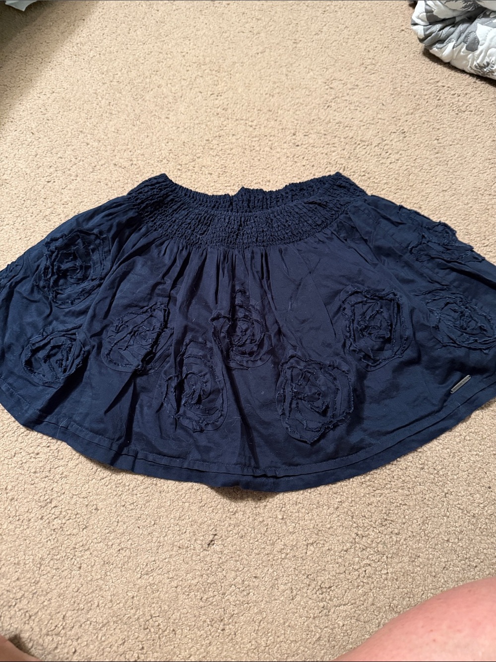 Abercrombie & Fitch Navy Floral Circle Skirt